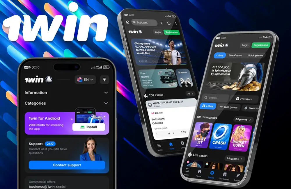 Mobile app 1win